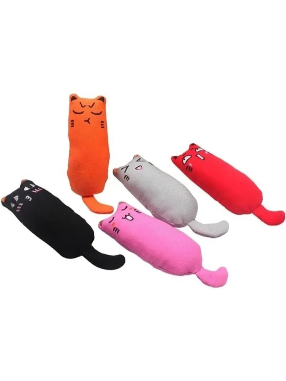 Cat Catnip Plush Toy Set 5pc, Colorful Small Bear Toy for Cats, New